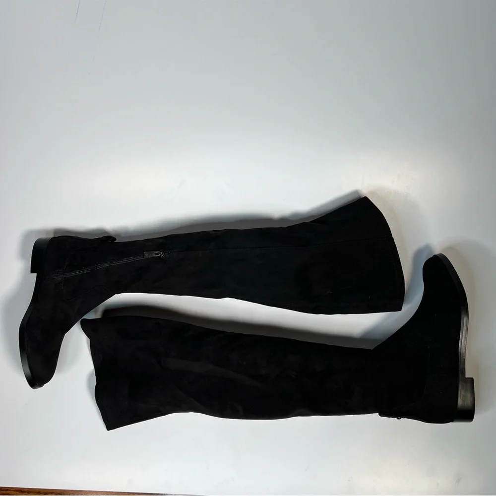 Kenneth Cole Reaction Windy-Y Over the Knee Black Faux Suede Boot- New - Picture 5 of 14